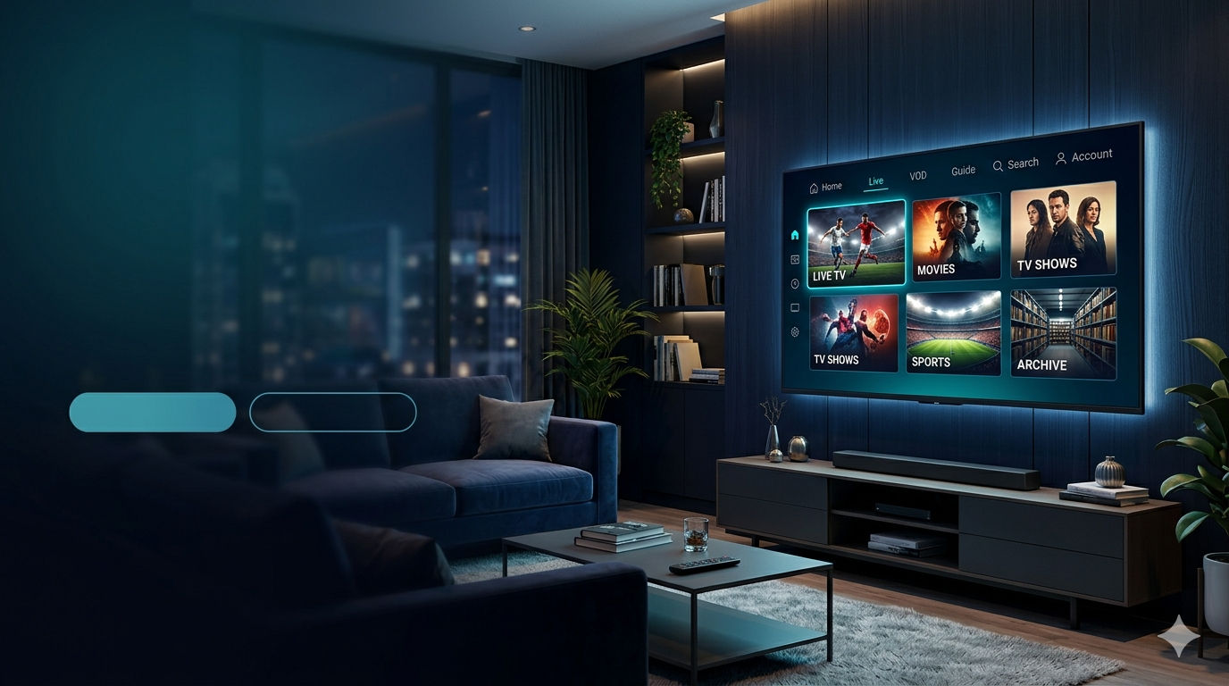 Современный экран Smart TV для IPTV